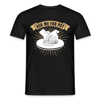 Töpfern Töpfer Töpferei Pottery - Men's T-Shirt - black - Front - AI Model Male 178 light (178cm)