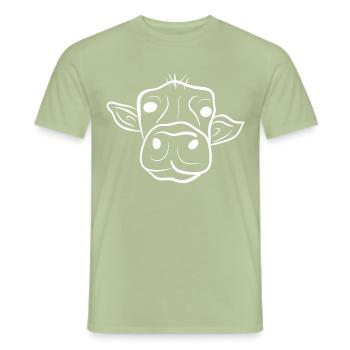 Kuh, Kühe, Milchkuh, Bauernhof, Farmtiere - Männer T-Shirt - Sage - Vorne - AI Model Male 178 light (178cm)