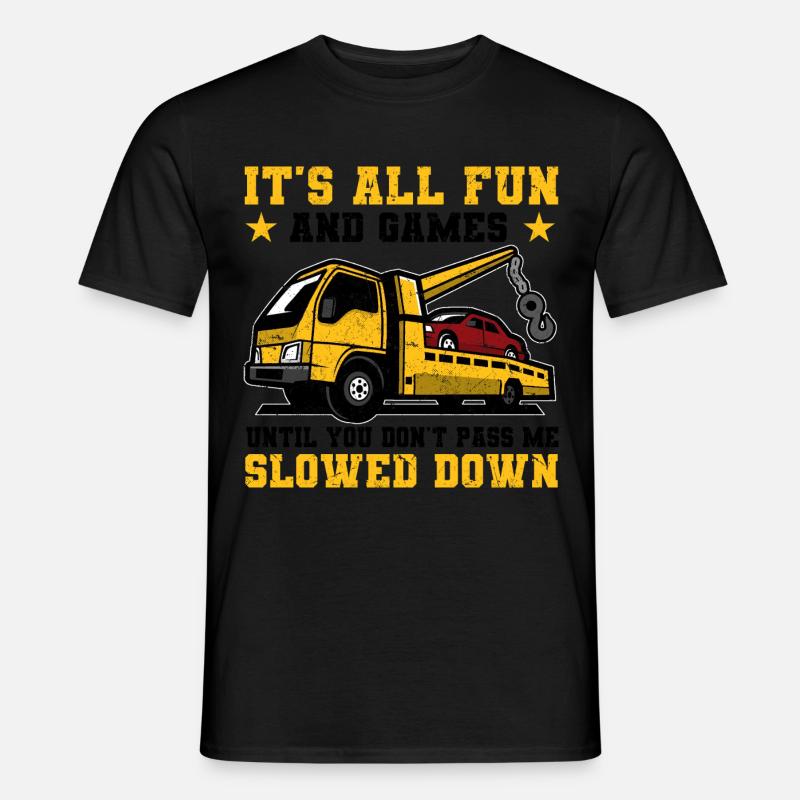 Abschleppwagen | Abschlepper Auto Panne Geschenke - Männer T-Shirt - Schwarz