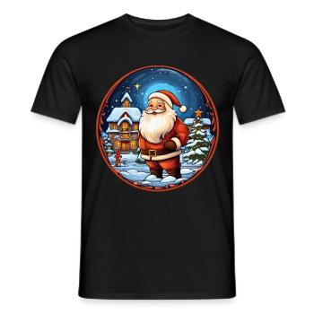 Noël du Père Noël - T-shirt homme - noir - Devant - AI Model Male 178 light (178cm)