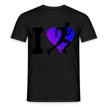 Course, Femmes, Jogging, Hommes, Course à pied, Course à pied - T-shirt homme - noir - Devant - AI Model Male 178 light (178cm)