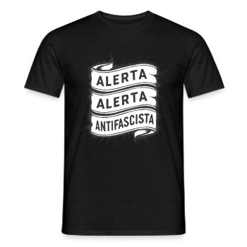 FCKNZS Against Fascism - Men's T-Shirt - black - Front - AI Model Male 178 light (178cm)