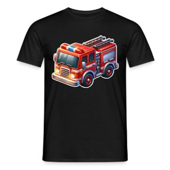 Fire brigade - Men's T-Shirt - black - Front - AI Model Male 178 light (178cm)
