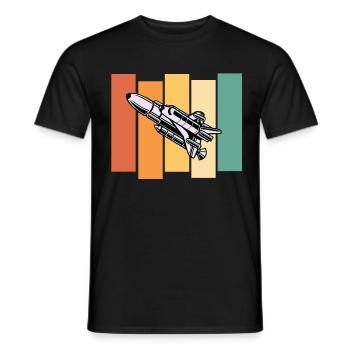 Raumschiff Astronaut Raumfahrt - Männer T-Shirt - Schwarz - Vorne - AI Model Male 178 light (178cm)