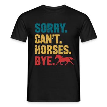 Pferd Pferde Reiten Pferdereiten Sprungreiten - Männer T-Shirt - Schwarz - Vorne - AI Model Male 178 light (178cm)