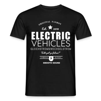 Electric-Vehicle-Fanboy Elektroauto Elektro Auto - Männer T-Shirt - Schwarz - Vorne - AI Model Male 178 light (178cm)