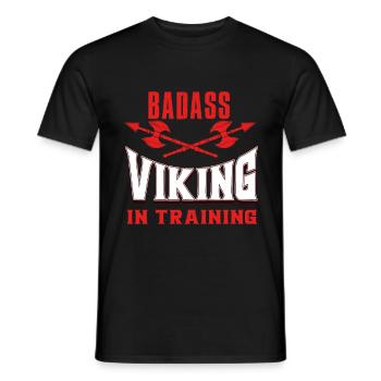 VIKINGS - Männer T-Shirt - Schwarz - Vorne - AI Model Male 178 light (178cm)