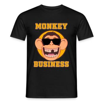 MONKEY Business - Men's T-Shirt - black - Front - AI Model Male 178 light (178cm)