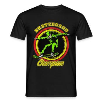 CHAMPION DE SKATEBOARD - T-shirt homme - noir - Devant - AI Model Male 178 light (178cm)