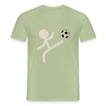 STICK FIGURE Soccer - T-shirt homme - vert sauge - Devant - AI Model Male 178 light (178cm)