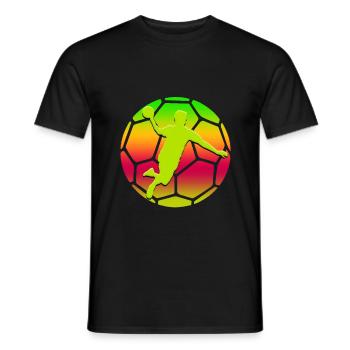 Balle à main - T-shirt homme - noir - Devant - AI Model Male 178 light (178cm)