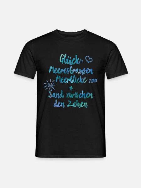 Meer Meeresrauschen Meerblick originell Spruch - Männer T-Shirt - Schwarz