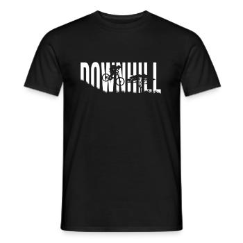 Downhill - Men's T-Shirt - black - Front - AI Model Male 178 light (178cm)