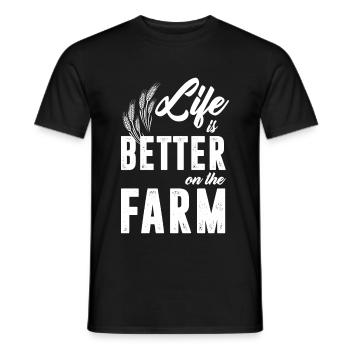 Life is better on the farm - Men's T-Shirt - black - Front - AI Model Male 178 light (178cm)