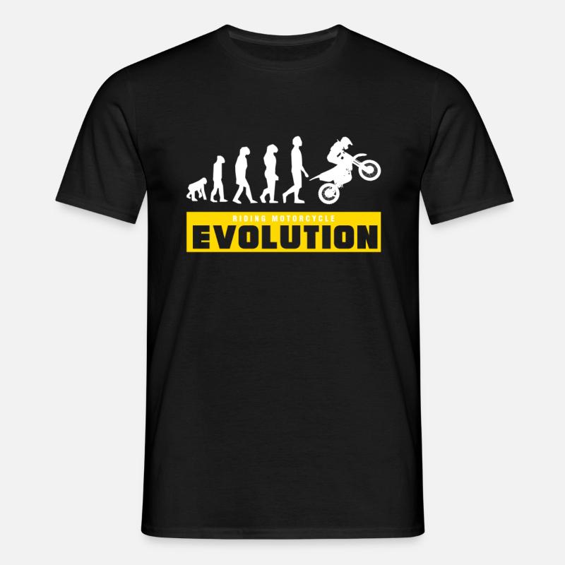 Riding Mototcycle Evolution - Men's T-Shirt - black