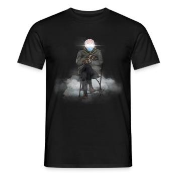 Bernie in Chair meme - T-shirt homme - noir - Devant - AI Model Male 178 light (178cm)