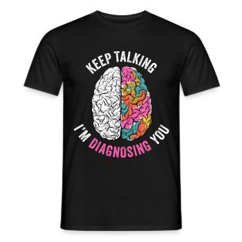 Psychologie psychologue thérapeute cadeau psyché - T-shirt homme - noir - Devant - AI Model Male 178 light (178cm)