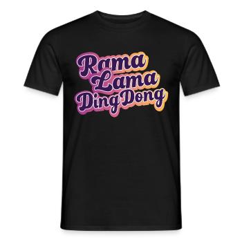 Rama Lama Ding Dong Music Music Doo Wop 50s 60s - Men's T-Shirt - black - Front - AI Model Male 178 light (178cm)