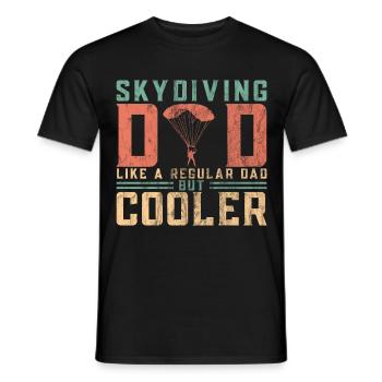 Skydiving Dad Like A Regular Dad But Cooler - T-shirt homme - noir - Devant - AI Model Male 178 light (178cm)