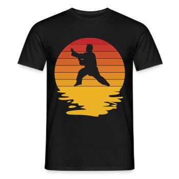 Tai Chi Martial Arts Meditation Self-Defense - Men's T-Shirt - black - Front - AI Model Male 178 light (178cm)