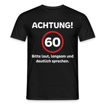 60. Geburtstag Geschenk - Männer T-Shirt - Schwarz - Vorne - AI Model Male 178 light (178cm)