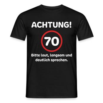 70. Geburtstag Geschenkidee - Männer T-Shirt - Schwarz - Vorne - AI Model Male 178 light (178cm)