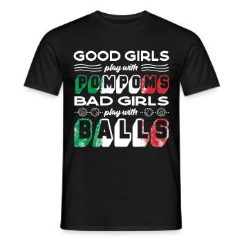 Bocce Ball Player Boules Bocce Female Bocce Player - Men's T-Shirt - black - Front - AI Model Male 178 light (178cm)