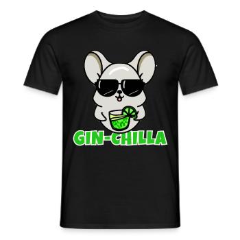 Gin- Chinchilla Gin - Männer T-Shirt - Schwarz - Vorne - AI Model Male 178 light (178cm)