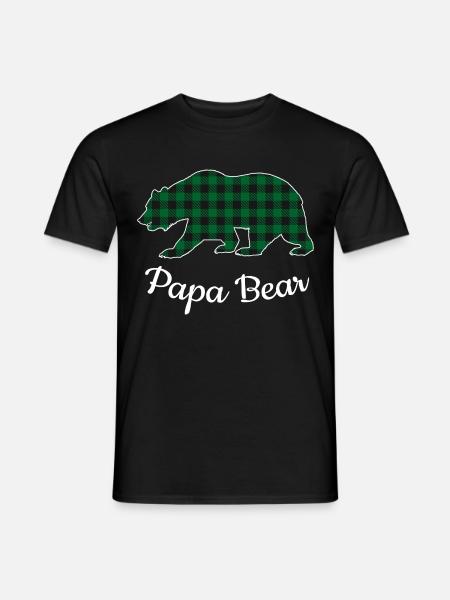 Papa Bear - Männer T-Shirt - Schwarz