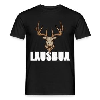 Lausbua Hirsch Lederhosen - Männer T-Shirt - Schwarz - Vorne - AI Model Male 178 light (178cm)