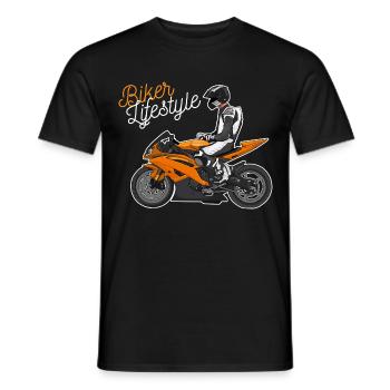Motorcycle Lifestyle / Motorrad / Motorräder biker - Männer T-Shirt - Schwarz - Vorne - AI Model Male 178 light (178cm)