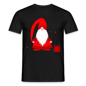Wichtel wichteln Wichtelgeschenk Weihnachten - Männer T-Shirt - Schwarz - Vorne - AI Model Male 178 light (178cm)