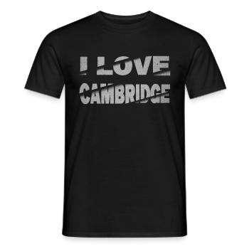 Cambridge England UK Stadt Schrift Skyline I Love - Männer T-Shirt - Schwarz - Vorne - AI Model Male 178 light (178cm)