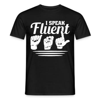 Langue des signes sourde Fierté sourde - T-shirt homme - noir - Devant - AI Model Male 178 light (178cm)
