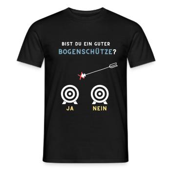 Bist du ein guter Bogenschütze ja nein - Männer T-Shirt - Schwarz - Vorne - AI Model Male 178 light (178cm)