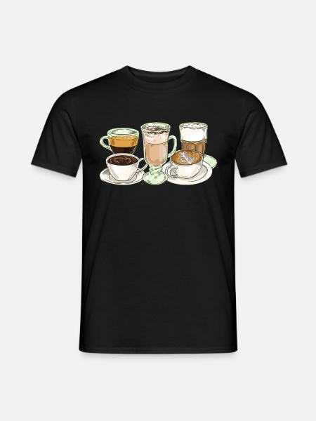 Kaffee Kaffeeliebhaber Kaffeetasse Barista Vintage - Männer T-Shirt - Schwarz