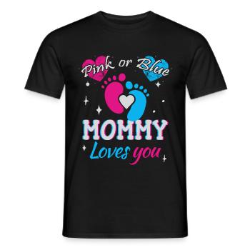 Rosa oder Blau, Mama liebt dich - Männer T-Shirt - Schwarz - Vorne - AI Model Male 178 light (178cm)