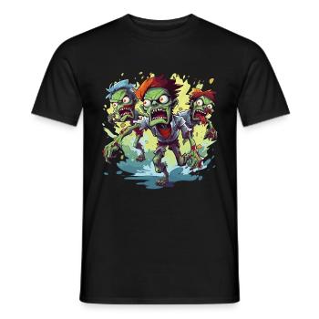 Zombie Apokalypse Halloween Zombiejäger Untote - Männer T-Shirt - Schwarz - Vorne - AI Model Male 178 light (178cm)