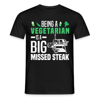 Grillen Bier | Grillmeister BBQ Grill Geschenkidee - Männer T-Shirt - Schwarz - Vorne - AI Model Male 178 light (178cm)
