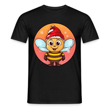 Noël des abeilles - T-shirt homme - noir - Devant - AI Model Male 178 light (178cm)