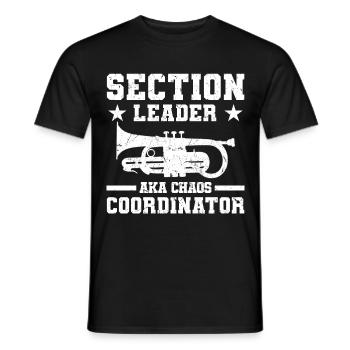 Stabführer Marschkapelle | Band Blasmusik Geschenk - Männer T-Shirt - Schwarz - Vorne - AI Model Male 178 light (178cm)