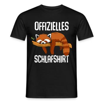 Official Red Panda Sleep Shirt - Men's T-Shirt - black - Front - AI Model Male 178 light (178cm)