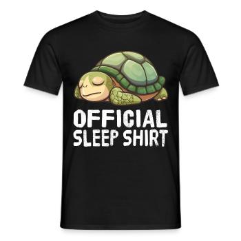 Chemise de nuit officielle Turtle - T-shirt homme - noir - Devant - AI Model Male 178 light (178cm)