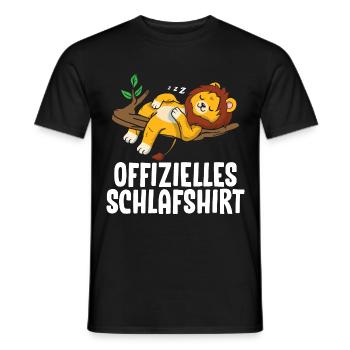 Chemise de nuit officielle Lion - T-shirt homme - noir - Devant - AI Model Male 178 light (178cm)
