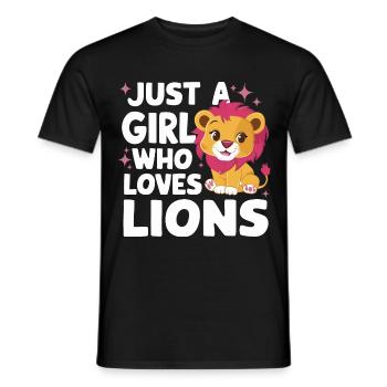 Lion Lion Animal Africa - Men's T-Shirt - black - Front - AI Model Male 178 light (178cm)