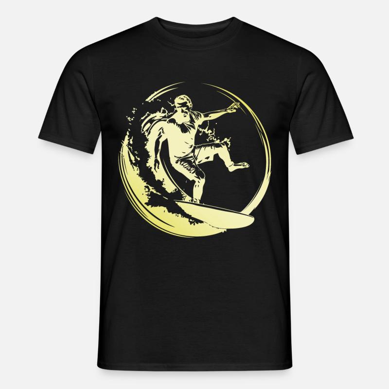 Surfer Mann - Männer T-Shirt - Schwarz