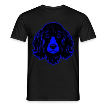 Poodle Dog Animal Portrait - Men's T-Shirt - black - Front - AI Model Male 178 light (178cm)