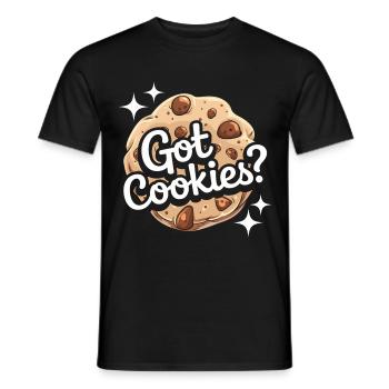 Cookies Biscuits Biscuits Biscuits Chocolat - T-shirt homme - noir - Devant - AI Model Male 178 light (178cm)