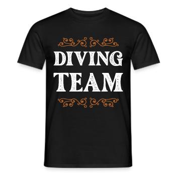 Diving Crew - Men's T-Shirt - black - Front - AI Model Male 178 light (178cm)