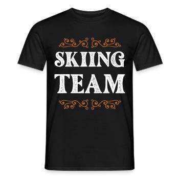 Équipe de ski - T-shirt homme - noir - Devant - AI Model Male 178 light (178cm)
